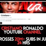 Cristiano Ronaldo Youtube Channel Crosses 20M+ Subs In Just 24 HRS